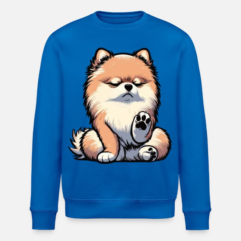Zwergspitz Zwergspitze Spitzhund Zwergspitzhalter - Stanley/Stella Unisex Bio-Sweatshirt ROLLER - Königsblau