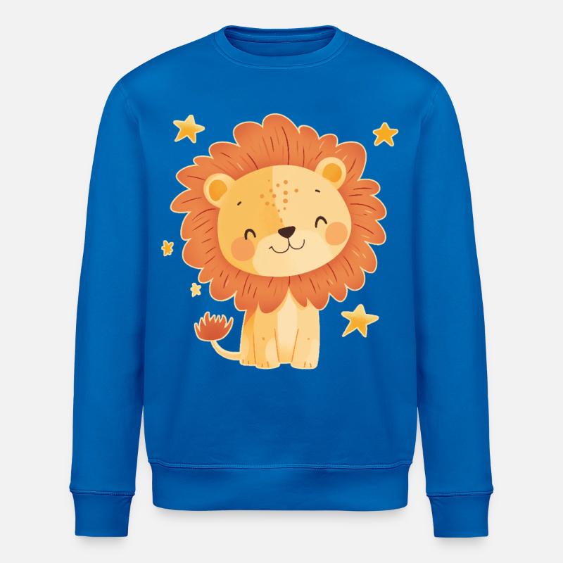 Löwe mit Sternenhimmel - Stanley/Stella Unisex Bio-Sweatshirt ROLLER - Königsblau