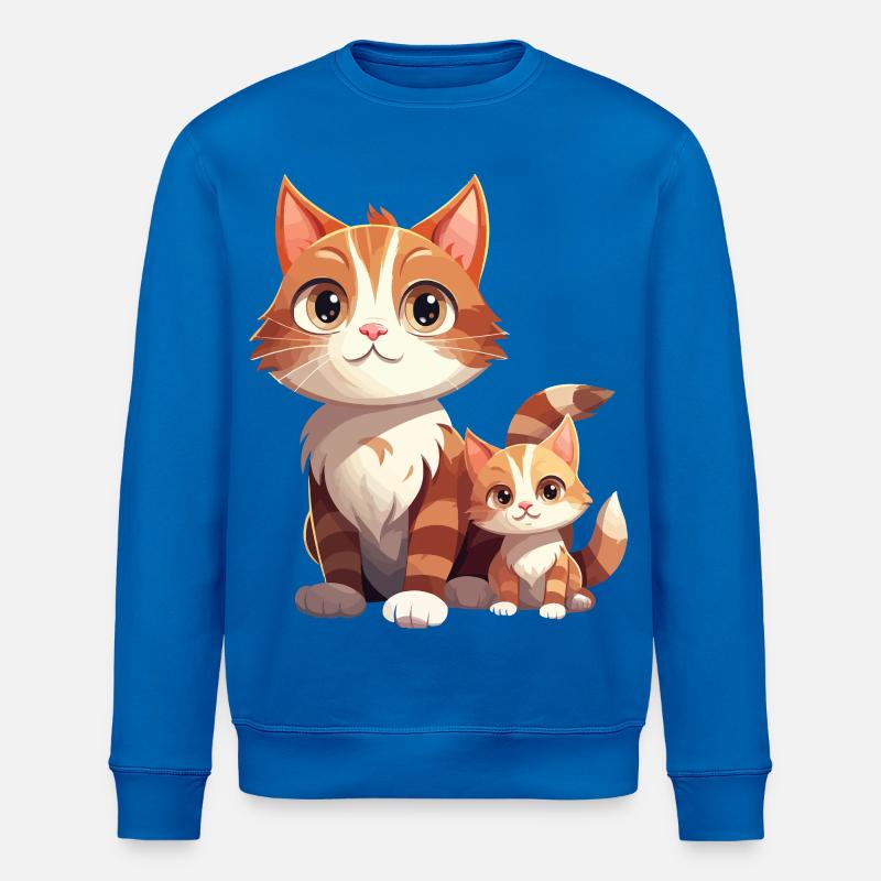 Chat amitié dessin animé Style chat - Sweat bio ROLLER Stanley/Stella Unisexe - bleu roi