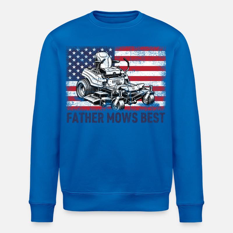 Father Mows Best - Stanley/Stella Unisex Bio-Sweatshirt ROLLER - Königsblau