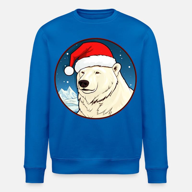 Weihnachten Eisbären - Stanley/Stella Unisex Bio-Sweatshirt ROLLER - Königsblau