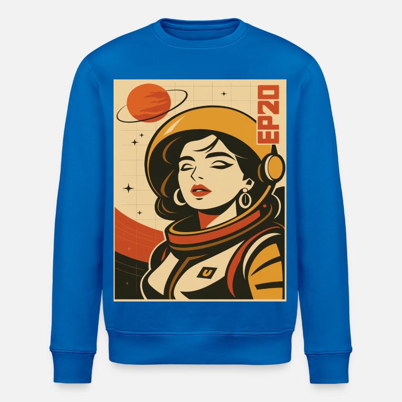 Astronaut Retro Space Comic - Sweat bio ROLLER Stanley/Stella Unisexe - bleu roi