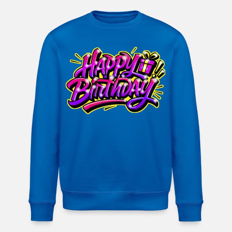 HAPPY BIRTHDAY GESCHENK PRINT GRAFF - Stanley/Stella Unisex Bio-Sweatshirt ROLLER - Königsblau