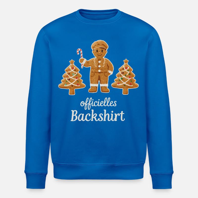 Plätzchen Backen Weihnachtszeit Kekse Lebkuchen - Stanley/Stella Unisex Bio-Sweatshirt ROLLER - Königsblau