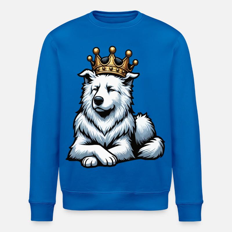 White Shepherd Shepherd Shepherd Dogs - Stanley/Stella ROLLER Unisex Organic Sweatshirt - royal blue