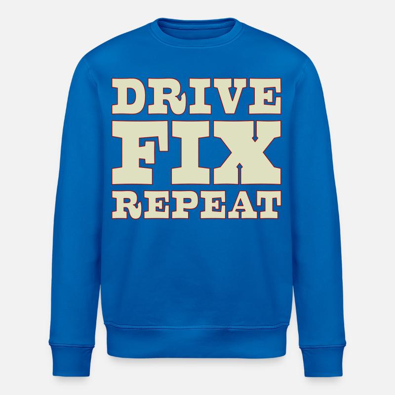 45b_solid_Drive_Fix_Repeat - Sweat bio ROLLER Stanley/Stella Unisexe - bleu roi