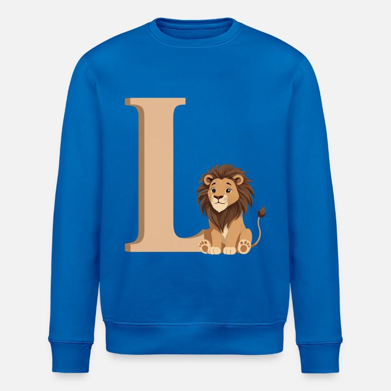 L-Löwe Buchstabe L mit Löwe - Stanley/Stella Unisex Bio-Sweatshirt ROLLER - Königsblau