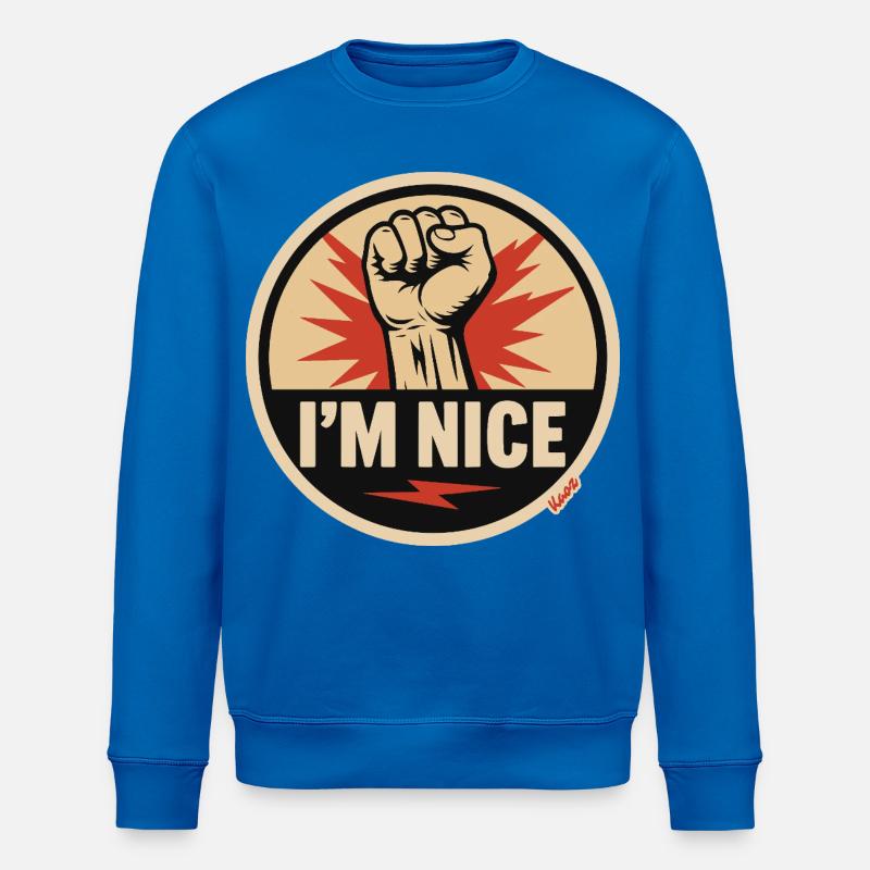 I’m Nice Fäuste-Statement - Stanley/Stella Unisex Bio-Sweatshirt ROLLER - Königsblau