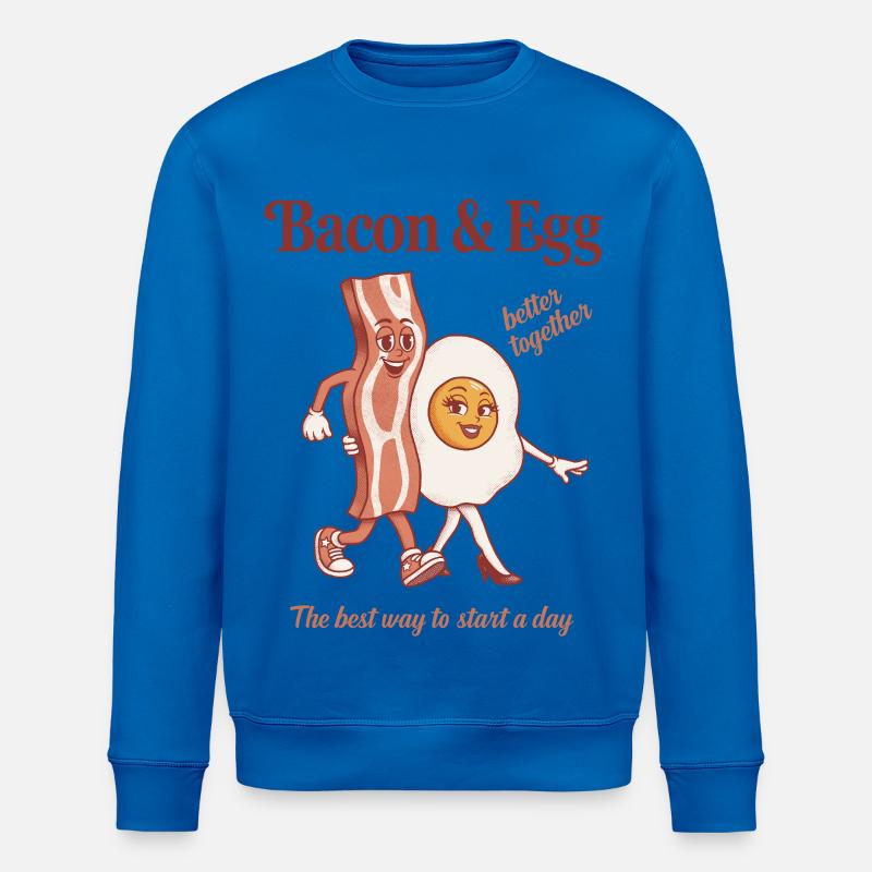 Bacon et Œuf: Duo Parfait - Sweat bio ROLLER Stanley/Stella Unisexe - bleu roi