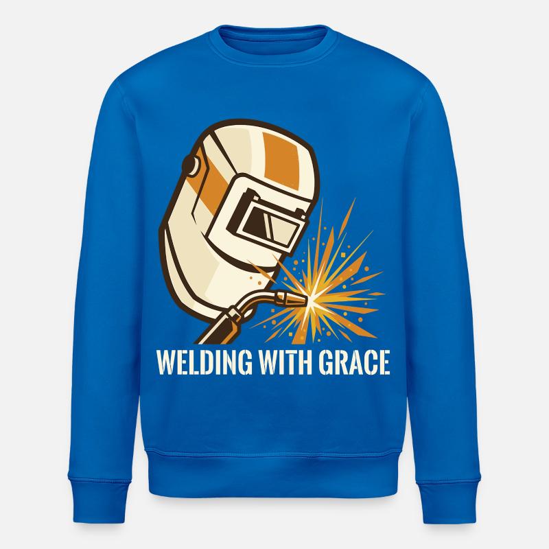 WELDING WITH GRACE Schweißhelm Motiv - Stanley/Stella Unisex Bio-Sweatshirt ROLLER - Königsblau