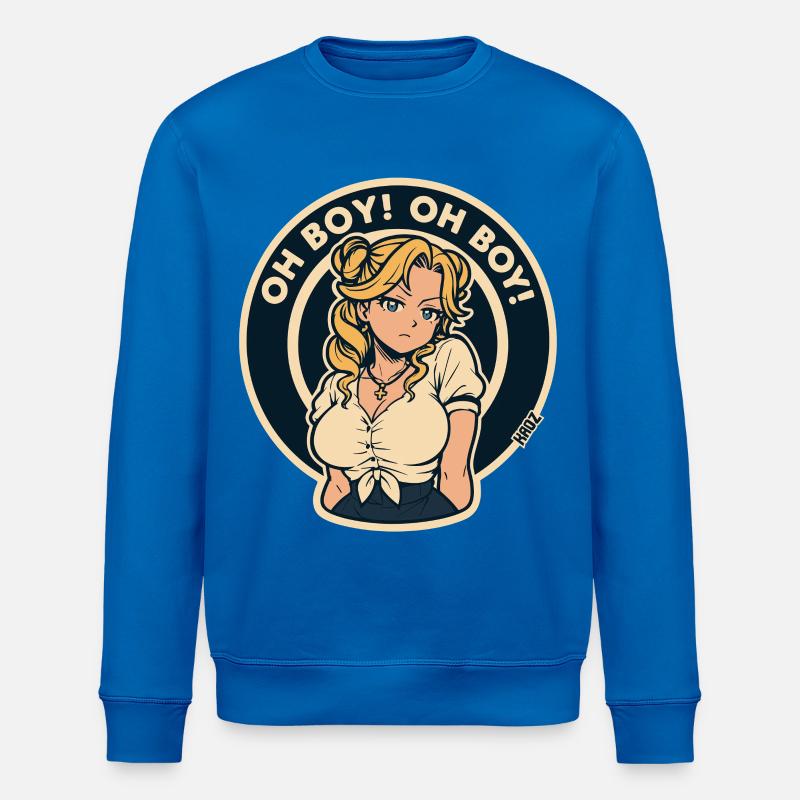Oh Boy Circle Pin-up - Stanley/Stella Unisex Bio-Sweatshirt ROLLER - Königsblau