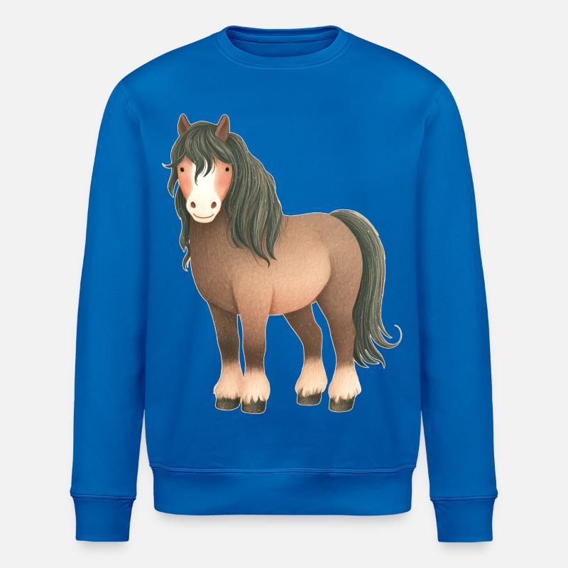 Pferd - Stanley/Stella Unisex Bio-Sweatshirt ROLLER - Königsblau