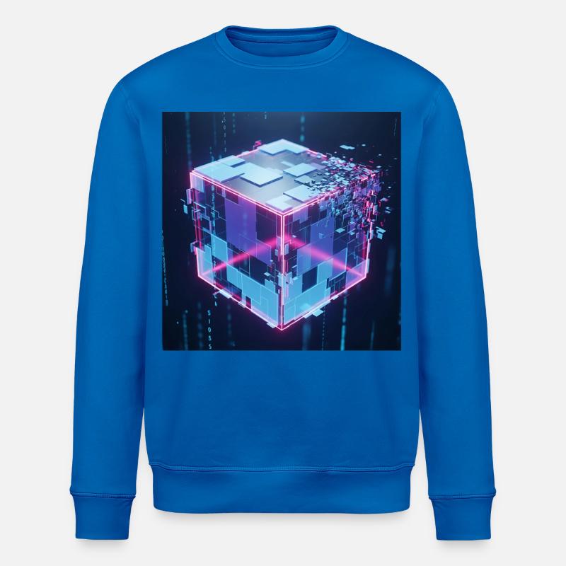 Digitaler Würfel Technologie Digital Cube Tech - Stanley/Stella Unisex Bio-Sweatshirt ROLLER - Königsblau