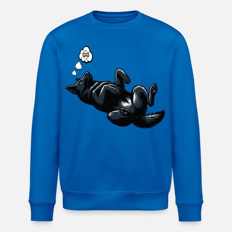 Black German Shepherd German Shepherd Owner - Stanley/Stella ROLLER Unisex Organic Sweatshirt - royal blue