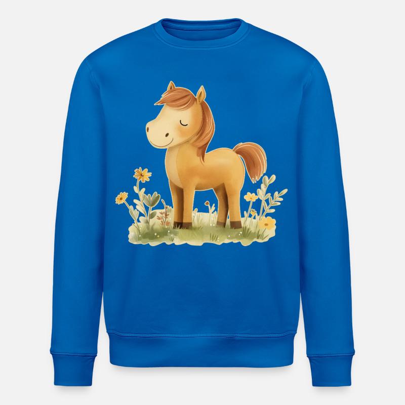 Fleurs de cheval - Sweat bio ROLLER Stanley/Stella Unisexe - bleu roi