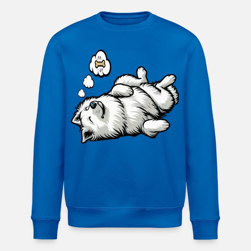 White Shepherd Shepherd Shepherd Dogs - Stanley/Stella ROLLER Unisex Organic Sweatshirt - royal blue