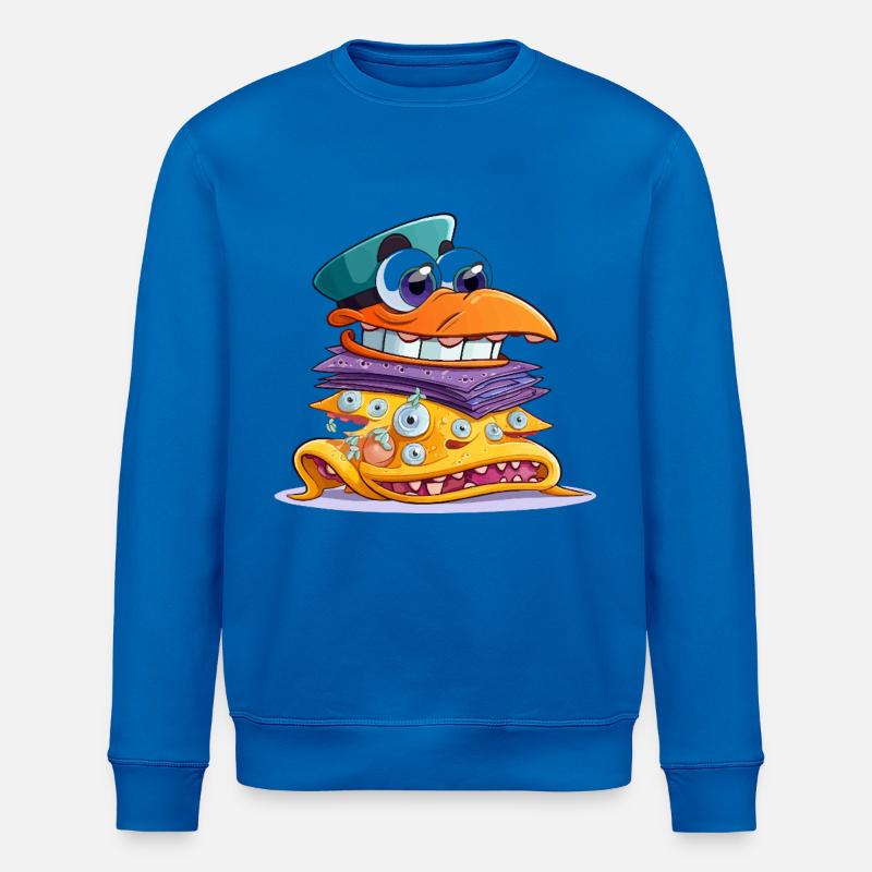 Bunter MonsterStack Sandwich - Stanley/Stella Unisex Bio-Sweatshirt ROLLER - Königsblau