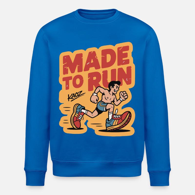 Made to Run Retro-Cartoon - Stanley/Stella Unisex Bio-Sweatshirt ROLLER - Königsblau
