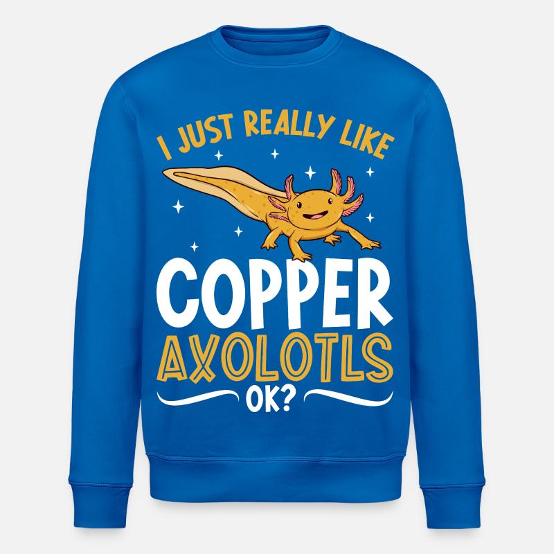 Ich liebe meinen Copper Axolotl - Stanley/Stella Unisex Bio-Sweatshirt ROLLER - Königsblau