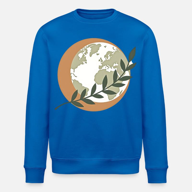 Globe de la Paix Verte - Sweat bio ROLLER Stanley/Stella Unisexe - bleu roi
