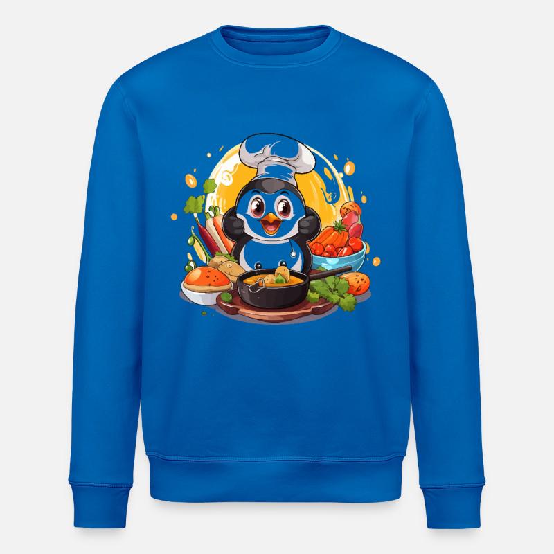 Küchen-Pinguin Kochkunst - Stanley/Stella Unisex Bio-Sweatshirt ROLLER - Königsblau