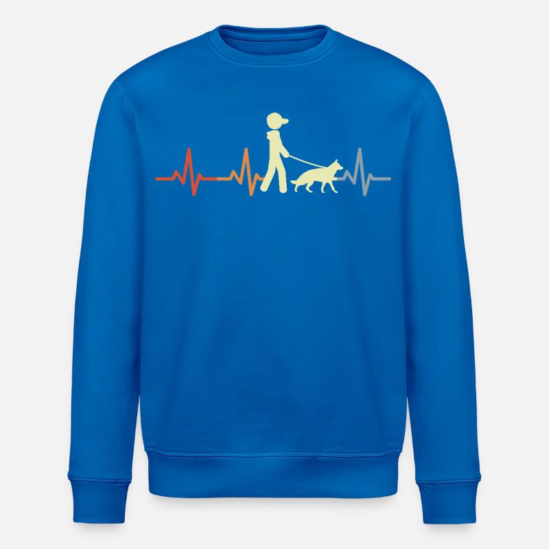 Schäferhund Kardiogramm - Stanley/Stella Unisex Bio-Sweatshirt ROLLER - Königsblau
