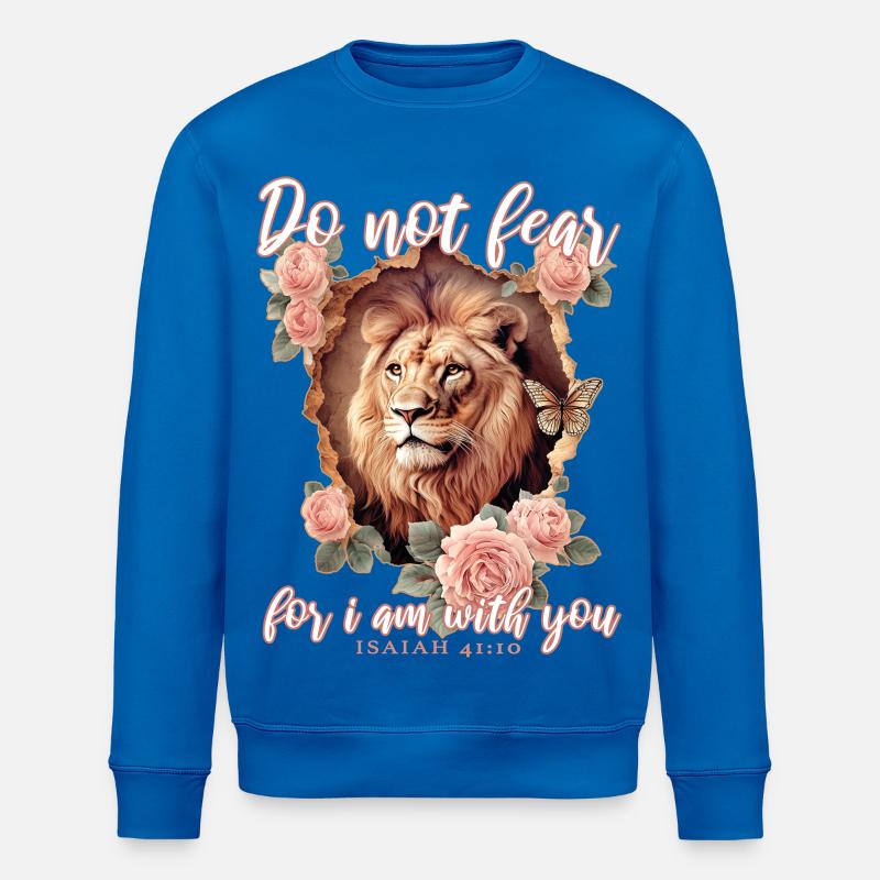 Löwe Bibelvers Christlich - Stanley/Stella Unisex Bio-Sweatshirt ROLLER - Königsblau