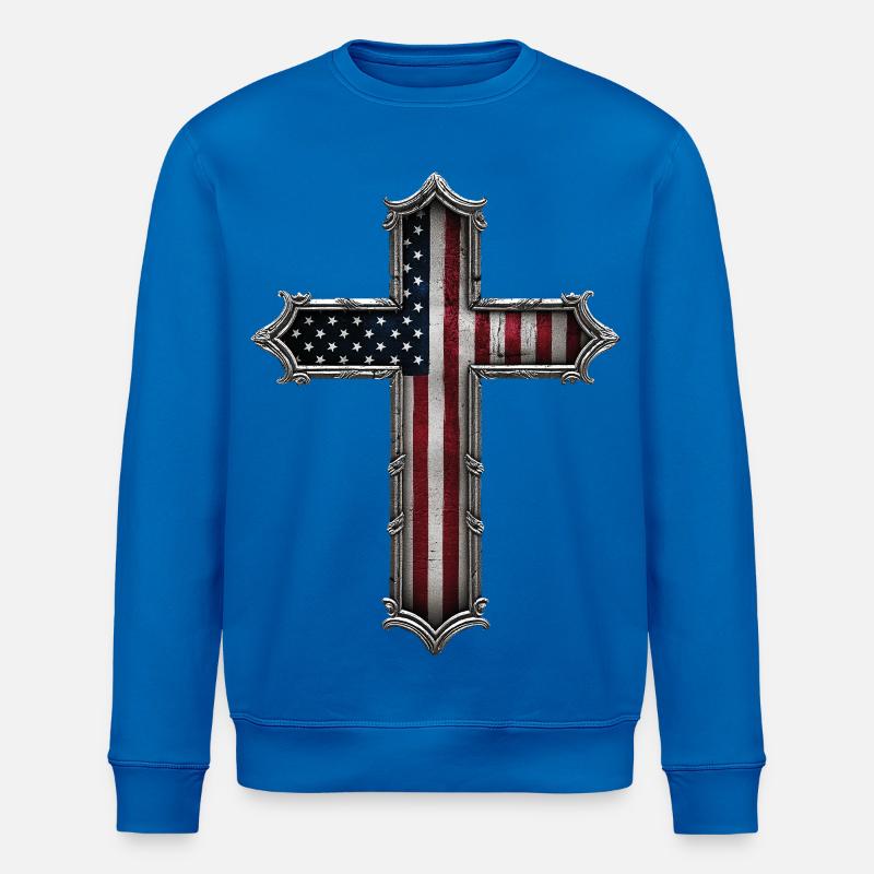 Drapeau de la Croix des États-Unis - Sweat bio ROLLER Stanley/Stella Unisexe - bleu roi