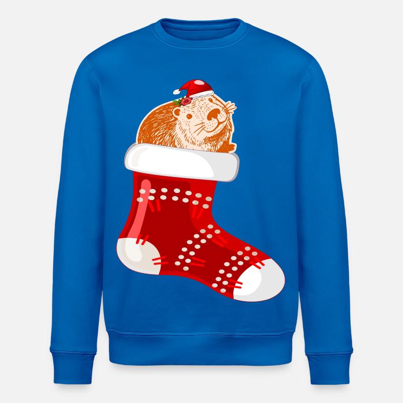 WEIHNACHTSMANN WEIHNACHTSSTRÜMPFE CAPYBARA - Stanley/Stella Unisex Bio-Sweatshirt ROLLER - Königsblau