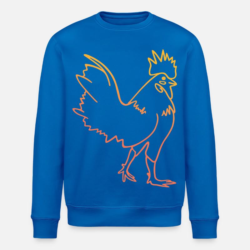 Illustration de coq de poule - Sweat bio ROLLER Stanley/Stella Unisexe - bleu roi