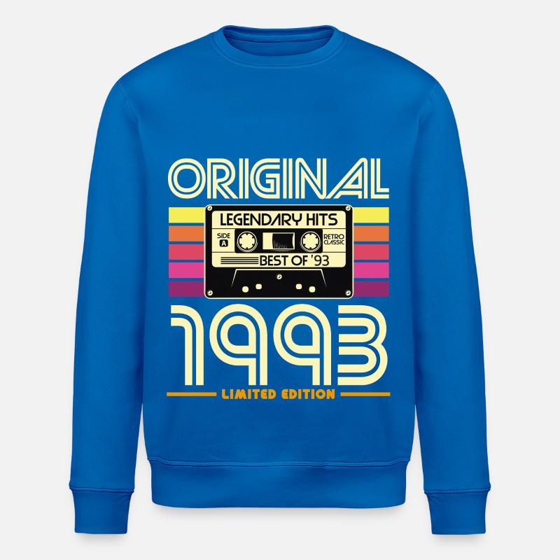 1993 Original Retro Cassette - Stanley/Stella ROLLER Unisex Organic Sweatshirt - royal blue