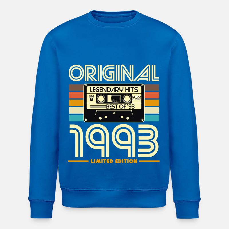 Original 1993 Edition Cassette - Stanley/Stella ROLLER Unisex Organic Sweatshirt - royal blue