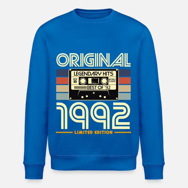 Cassette Retro 1992 Limited - Sweat bio ROLLER Stanley/Stella Unisexe - bleu roi