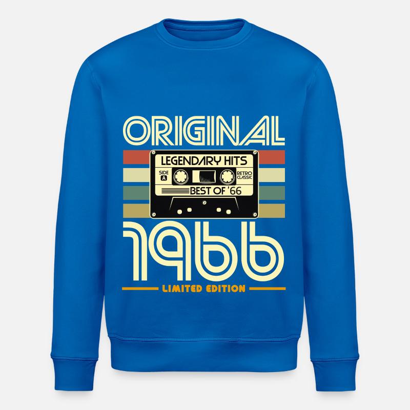 1966 Limited Edition Cassette - Stanley/Stella ROLLER Unisex Organic Sweatshirt - royal blue