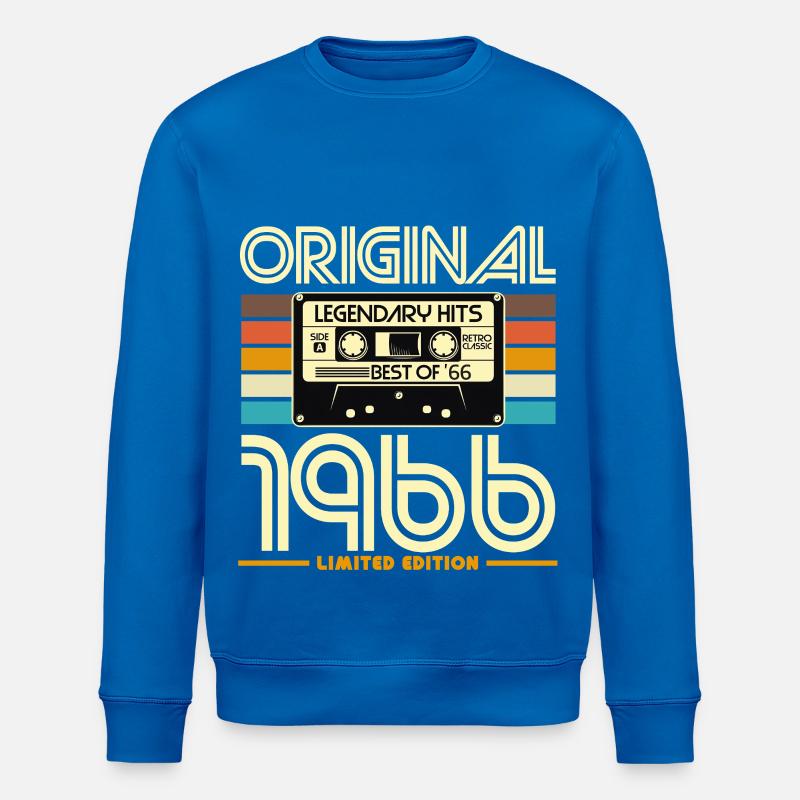 Cassette 1966 Légendes Retro - Sweat bio ROLLER Stanley/Stella Unisexe - bleu roi