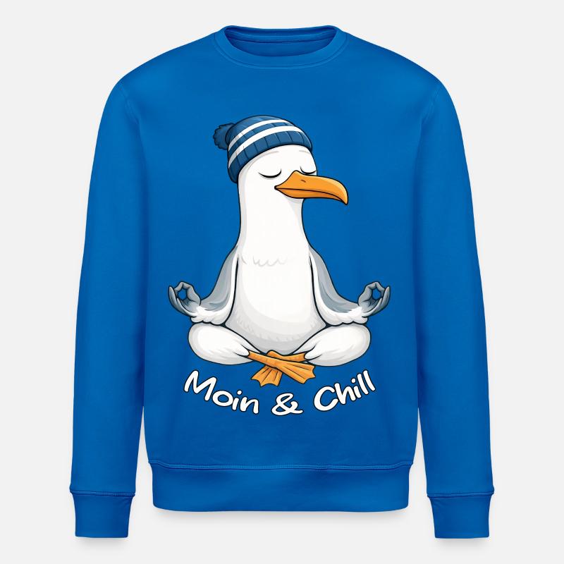 Moin & Chill by MEERchandise - Stanley/Stella Unisex Bio-Sweatshirt ROLLER - Königsblau