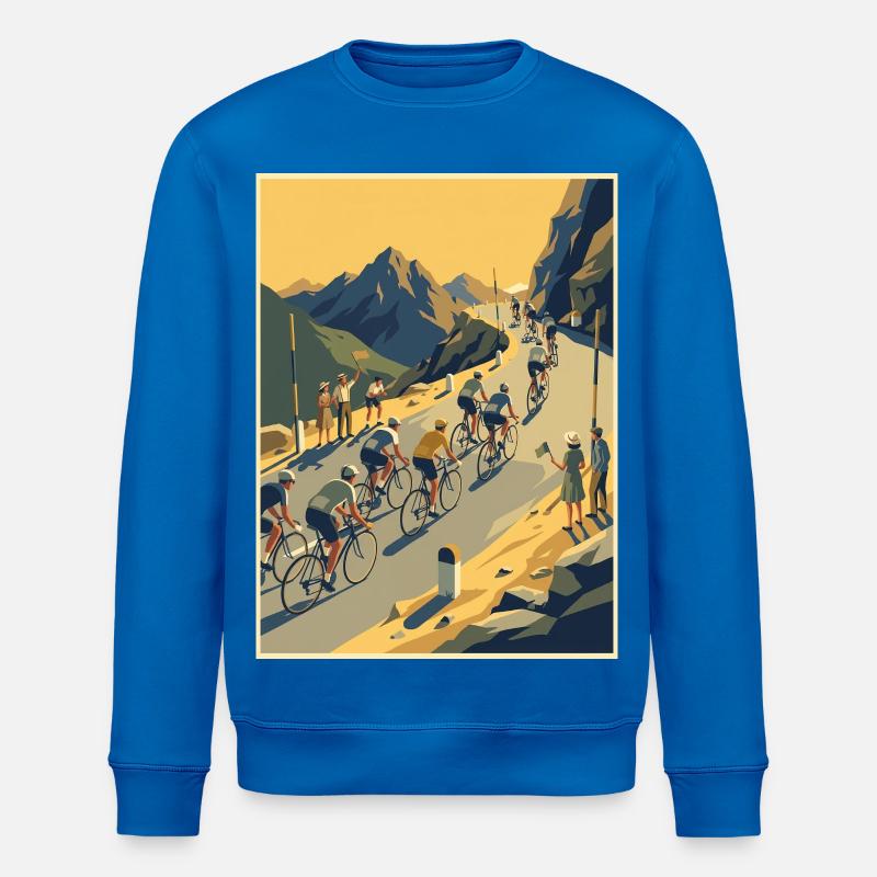 Bergaufstieg – Radfahrer-Erinnerung - Stanley/Stella Unisex Bio-Sweatshirt ROLLER - Königsblau