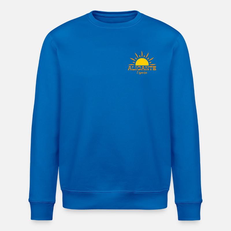 Lebendiger Sunburst Alicante Spanien Design - Stanley/Stella Unisex Bio-Sweatshirt ROLLER - Königsblau