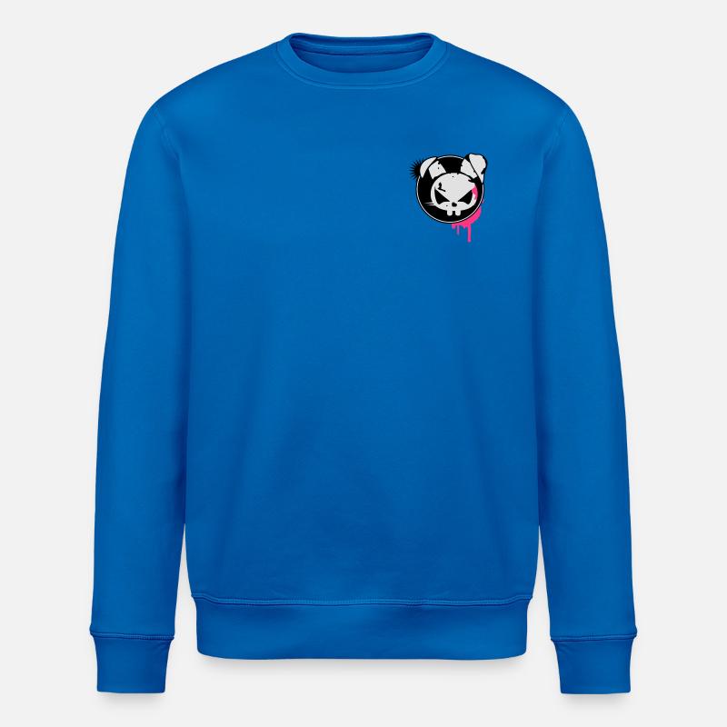 Grunge Sticker mit Hasen Kopf - Stanley/Stella Unisex Bio-Sweatshirt ROLLER - Königsblau