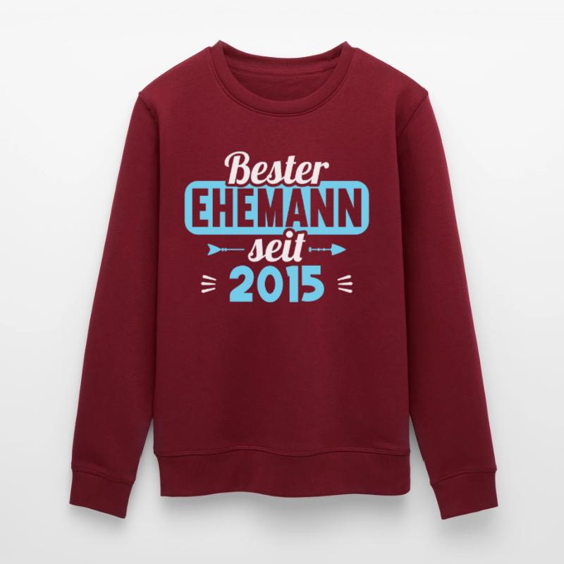 Beste Ehefrau Bester Ehemann seit 2015 Stanley/Stella Unisex Bio-Sweatshirt ROLLER