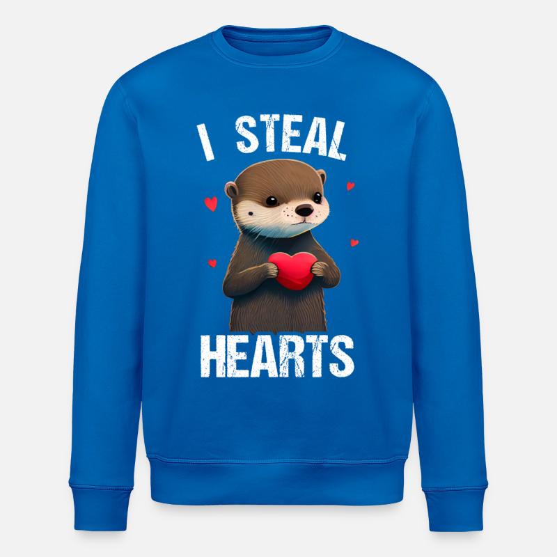 I steal hearts Otter - Stanley/Stella Unisex Bio-Sweatshirt ROLLER - Königsblau