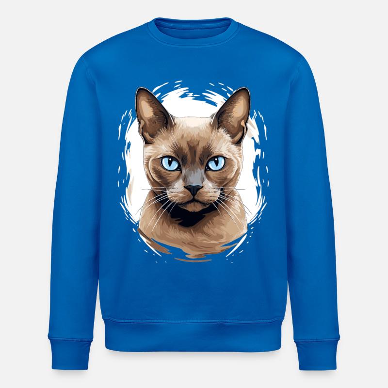 Chat birman Birmanie Katze - Sweat bio ROLLER Stanley/Stella Unisexe - bleu roi