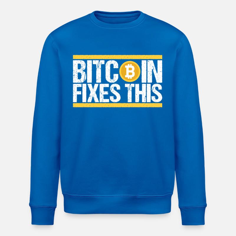 Bitcoin Fixes this - Stanley/Stella ROLLER Unisex Organic Sweatshirt - royal blue