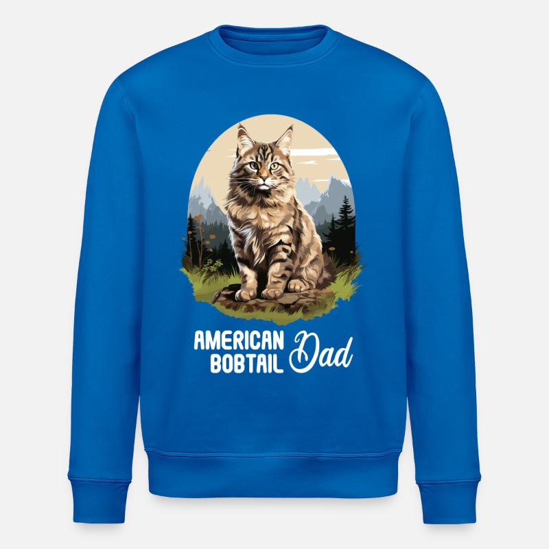 Cat Cats American Bobtail - Stanley/Stella ROLLER Unisex Organic Sweatshirt - royal blue