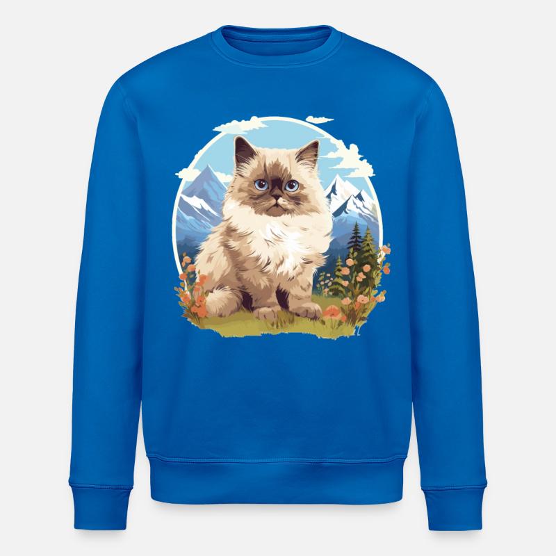 Himalayan Cat Colourpoint Katze - Stanley/Stella ROLLER Unisex Organic Sweatshirt - royal blue