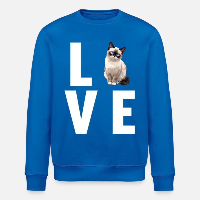 Chaton raquette Chat raquette - Sweat bio ROLLER Stanley/Stella Unisexe - bleu roi