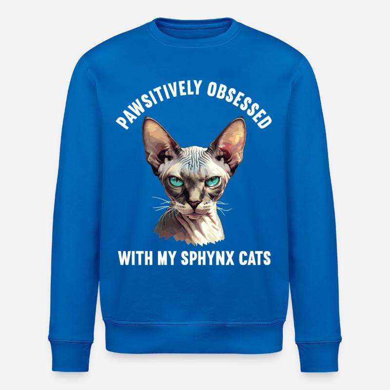 Chaton Sphynx Chat Sphynx - Sweat bio ROLLER Stanley/Stella Unisexe - bleu roi