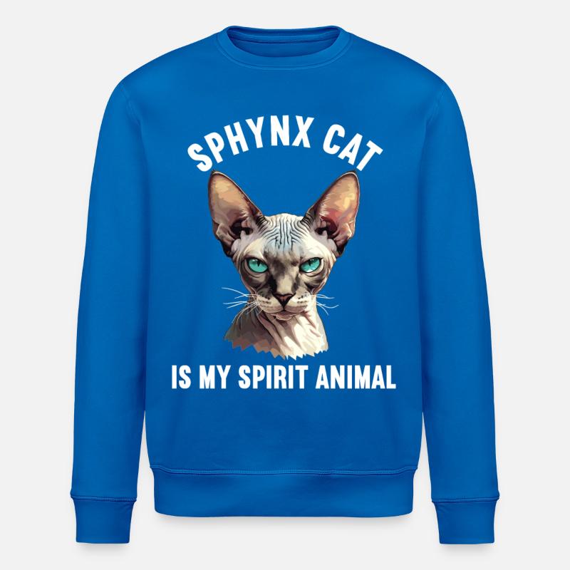 Chaton Sphynx Chat Sphynx - Sweat bio ROLLER Stanley/Stella Unisexe - bleu roi