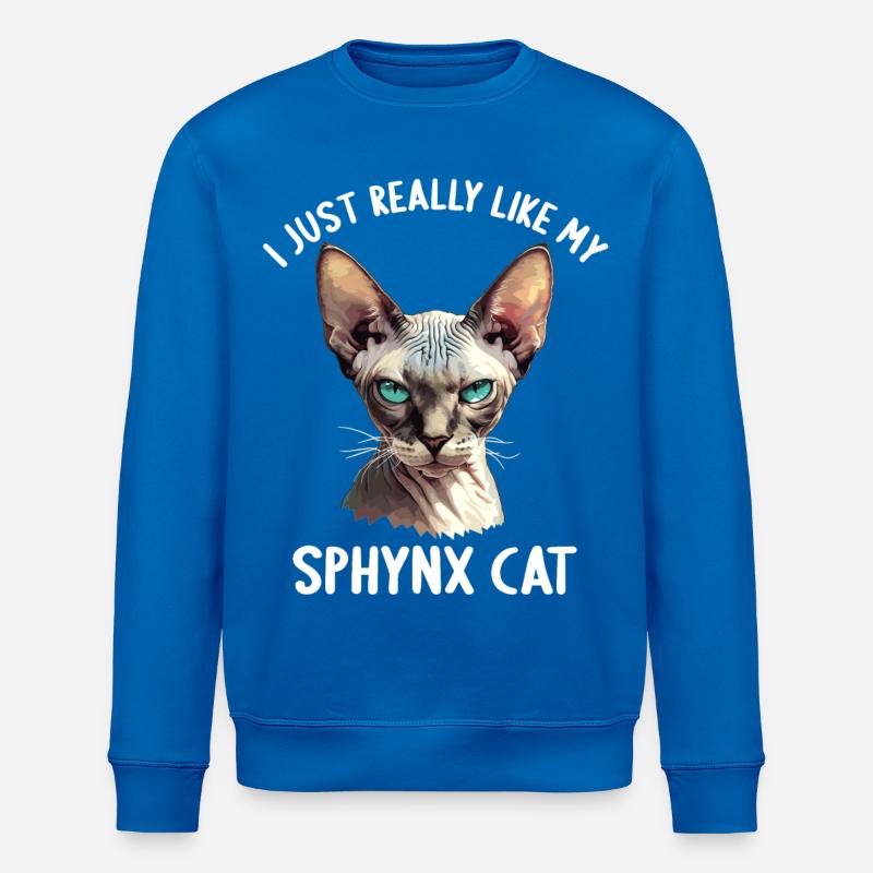 Sphynx Kätzchen Sphynx Katze - Stanley/Stella Unisex Bio-Sweatshirt ROLLER - Königsblau