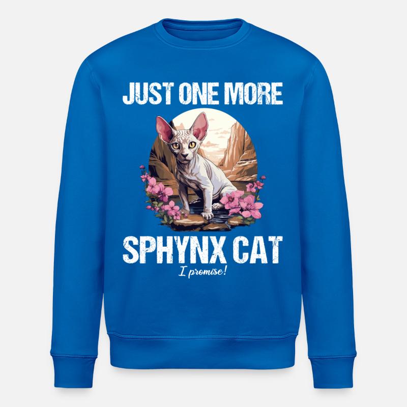 Chaton Sphynx Chat Sphynx - Sweat bio ROLLER Stanley/Stella Unisexe - bleu roi